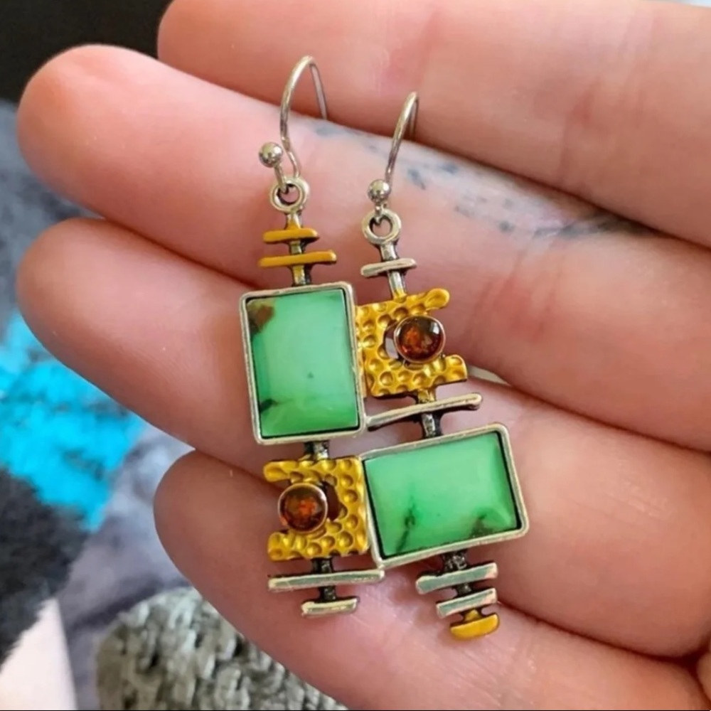 💚 Unique BOHO Trendy Vintage Style Earrings 💚 - Picture 4 of 4